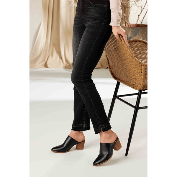 Mud Pie Opal Women's High Rise Straight Leg Jeans, Black, Medium...