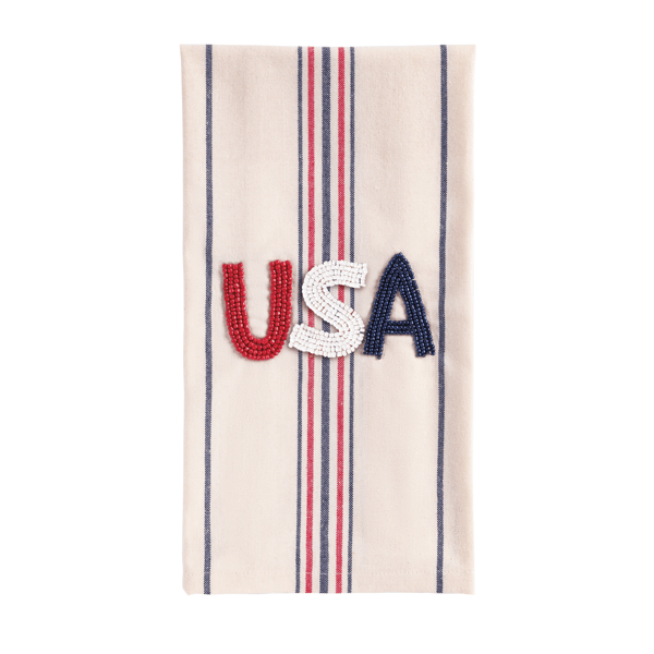 Mud Pie Beaded Americana Towel