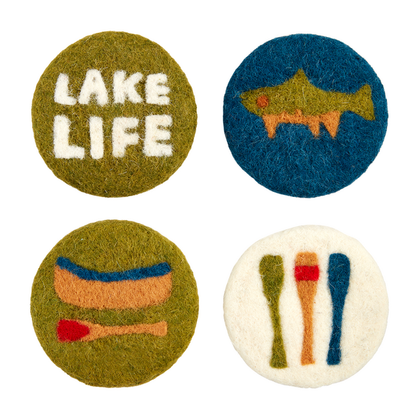 Felted Wool Lake Coasters