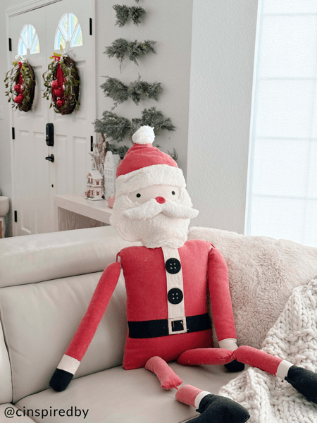 Stuffed Santa Sitter | Christmas Decor by Mud Pie