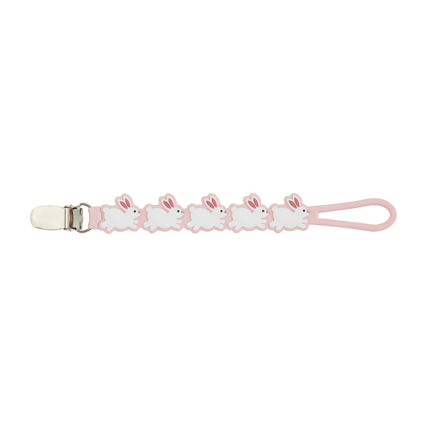 Pink Bunny Silicone Pacy Strap