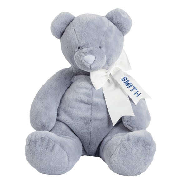 Large Blue Monogram Me Bear Plush Pal | Soft Cuddly Plush Toy