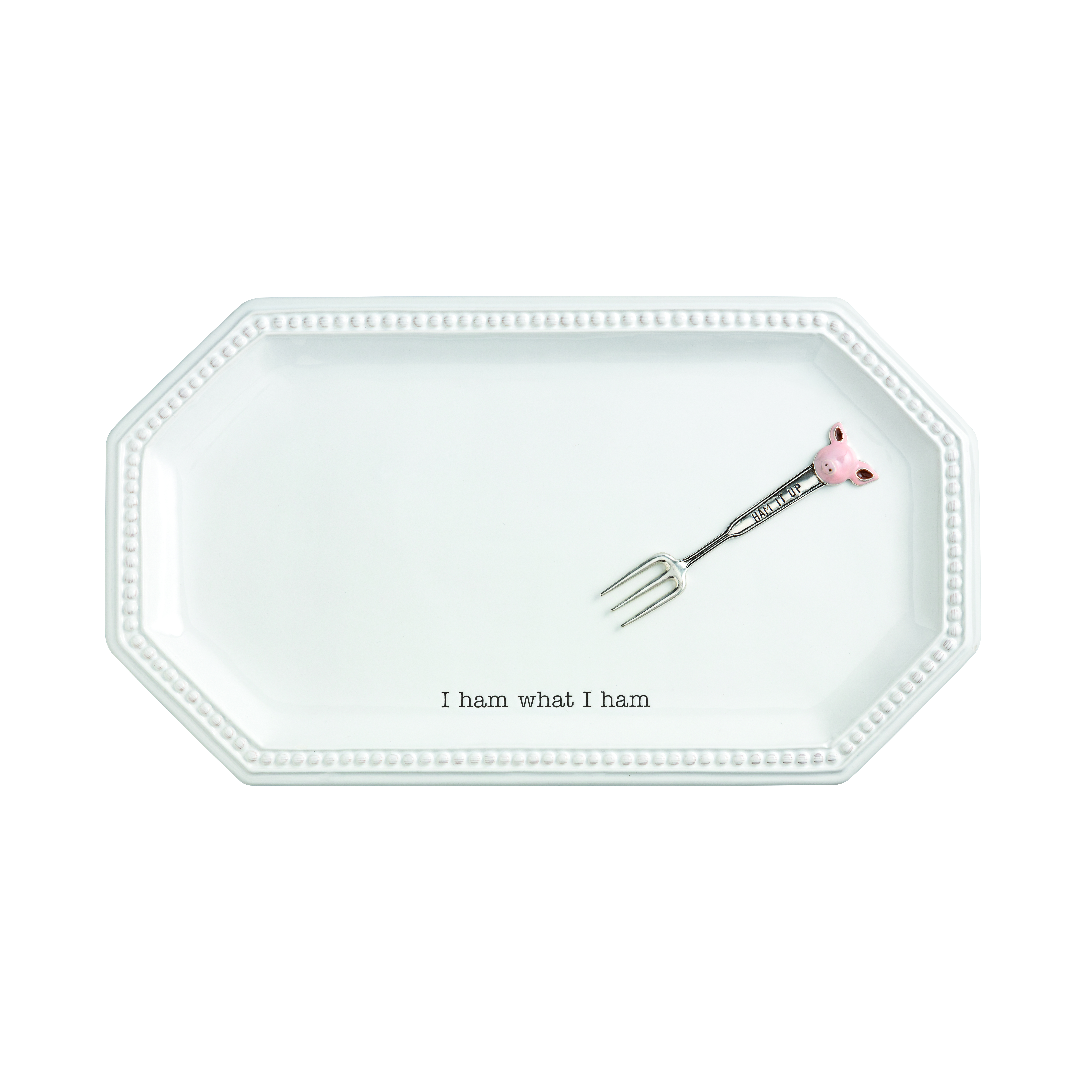 Mud Pie Circa Cookie Plate Set, White