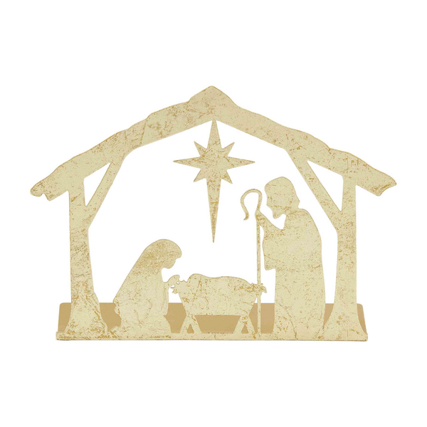 Gold Tin Nativity