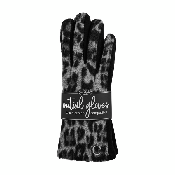 Initial Leopard Gloves