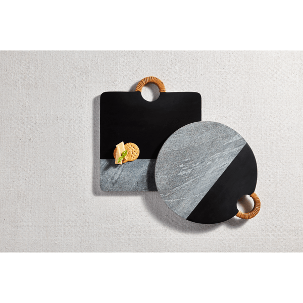 Round Black Wood Marble Board - Thumbnail 2