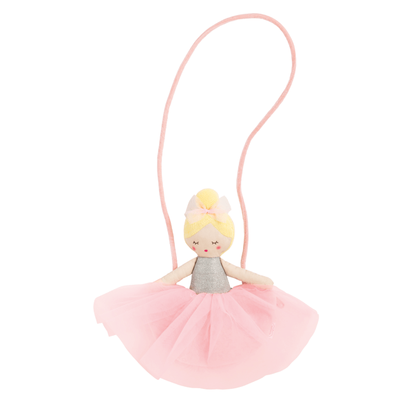 m*い様 Ballerina dot tulle docking one-pie Blonde Ballerina Tulle Purse with Plush Design | Girls Bag | Mud Pie