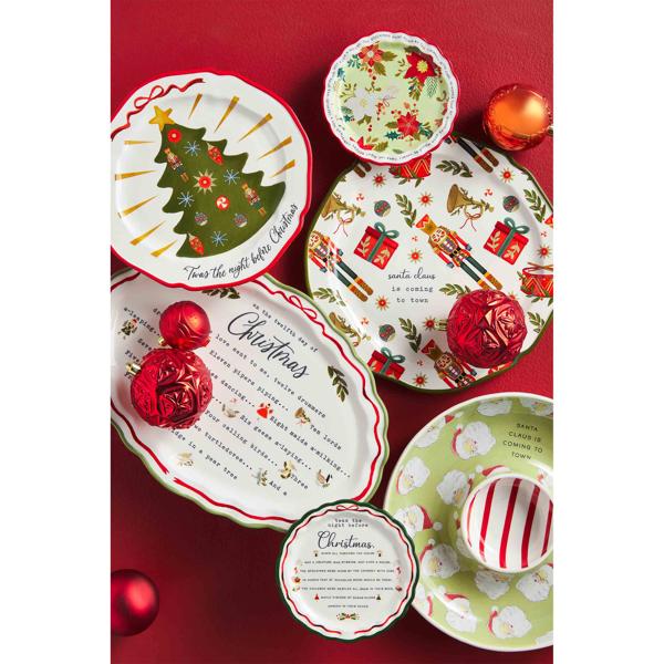 Santa Pattern Chip and Dip Set Mud Pie