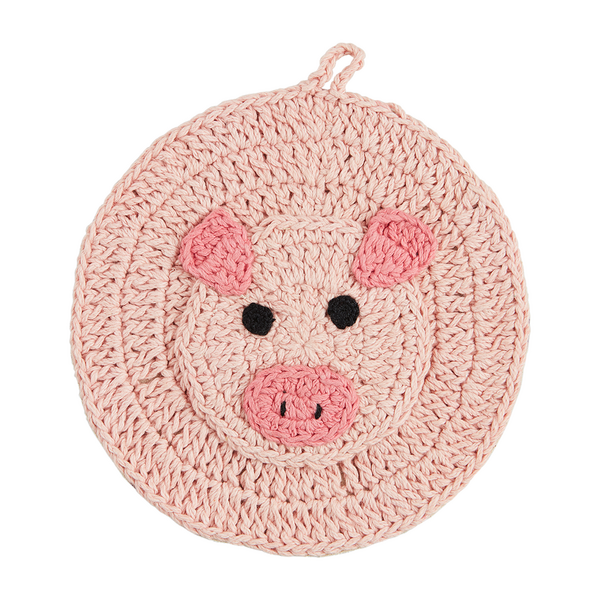 Pig Crochet Trivet