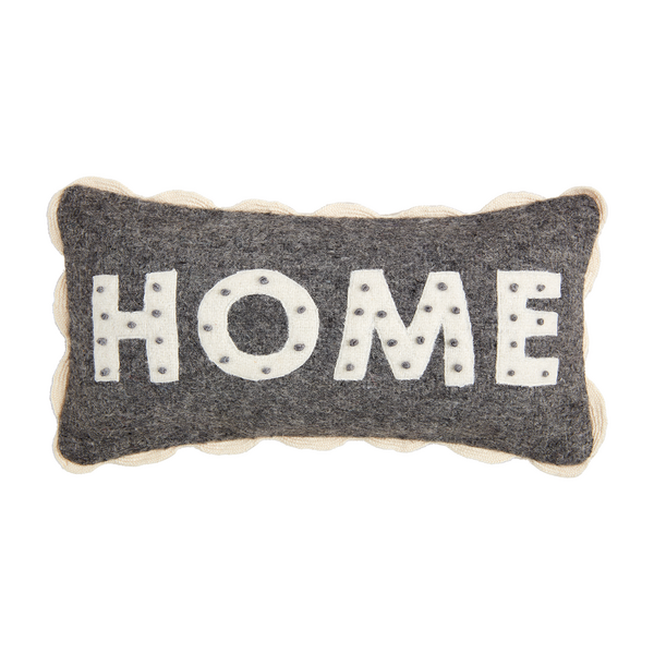 Mini Home Felted Wool Pillow