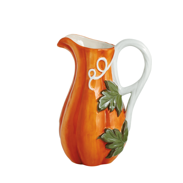 Leaf Handle Pitcher | Elegant Stoneware Design | Mud Pie